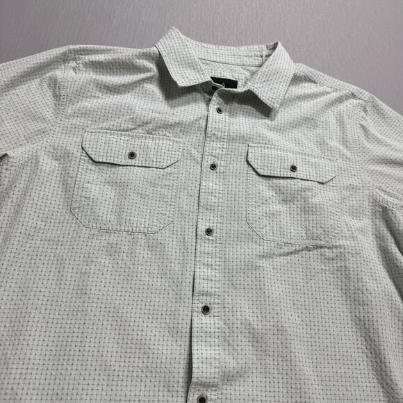 PrAna Short Sleeve Button Down Shirt Business Classic Climbing Men Large Hiking - Picture 1 of 9
